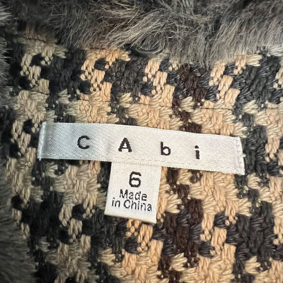 Cabi Jacket Womens 6 Houndstooth Mixer Zip Up Blazer Work Career Preppy 978 - Picture 4 of 13